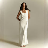 Viscose Slip Dress White