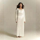 Knitted Maxi Dress White