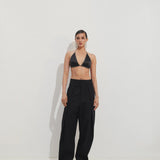Satin Diamond Bra Black