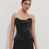 Corset Noir Le Satin