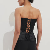 Corset Noir Le Satin