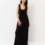 Viscose Slip Dress Black